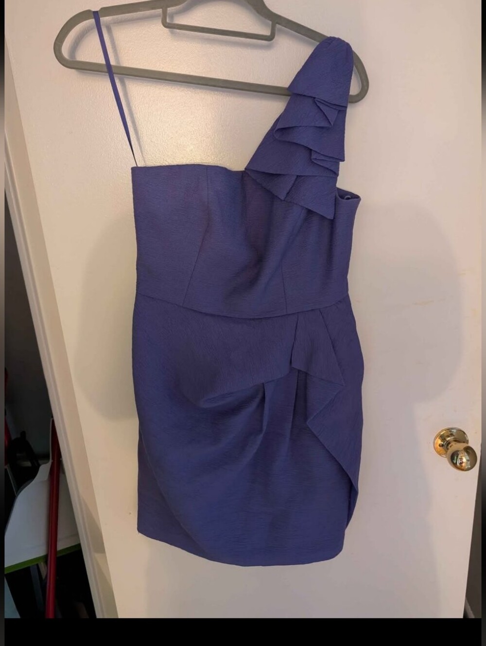 Audrey" One-Shoulder Ruffle Cocktail Dress
